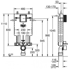 Казанче За Стена Grohe Double Brick II