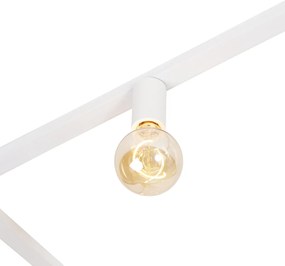 Модерна 1-фазна релсова система 5 лампи вкл.Е27 фасон бял - Jeana