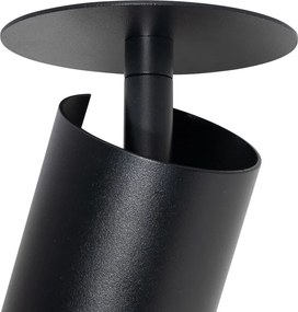 Модерен вграден прожектор черен GU10 50mm - Chels