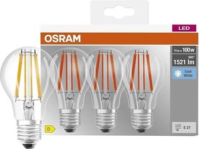 Комплект от 3 LED крушки BASE CLASSIC FILAMENT A60 E27/11W/230V 4000K - Osram