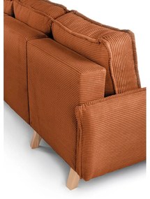 Променлив оранжев велурен разтегателен диван Tori - Bonami Selection