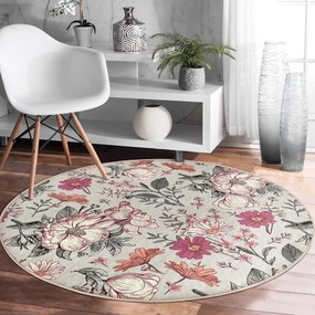 Кръгъл килим подходящ за пране и за прахосмукачки роботи ø 100 cm Comfort – Mila Home