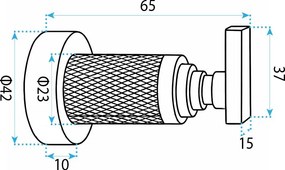 Закачалка за баня 81304 Rivo Brush Gold