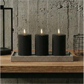 Комплект 3x LED свещи BRILLO LED/2xAA 12,5 cm черни + дистанционно управление