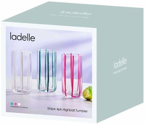 Стъклени чаши в комплект от 4 бр. 450 ml Stripe – Ladelle