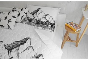 Олекотени одеяло и калъфка за възглавница в комплект от памучен сатен 140x200 cm – Butter Kings