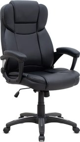 Офис стол Morgan с PU кожа в черен цвят 67x65x112/122см.