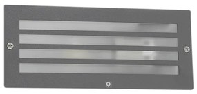 Модерна вградена лампа тъмно сива IP44 - Hurricane