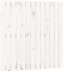 824904 vidaXL Стенна табла за спалня, бяла, 82,5x3x90 см, борово дърво масив