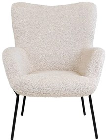 Бял фотьойл от изкуствена кожа Glasgow - House Nordic