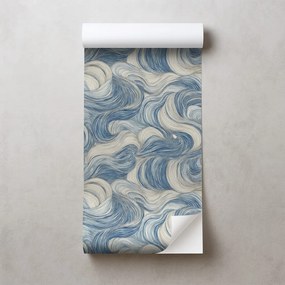 Самозалепващ фототапет – Сини вълни в движение