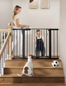 Предпазна преграда за деца и животни,  Размери 74-132 см Регулируема ширина, Височина 77 см, Монтаж под налягане без пробиване