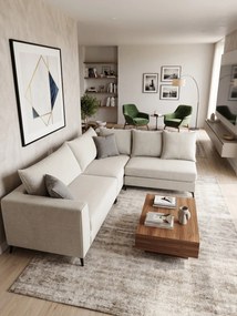 Ъглов диван Ricap-Екру