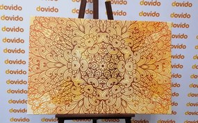 Картина на платно – Златна етническа Мандала