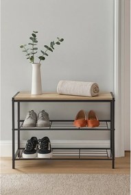 Черна стоманена стойка за обувки 63x44x30 cm Asten – Bonami Essentials