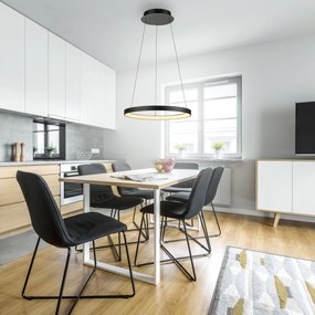 Дизайнерско висящо осветление черно с димируем LED Easylift - Hoop