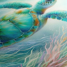 Картина на платно – Костенурка сред коралите