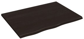 3156422 vidaXL Плот за маса тъмнокафяв 80x60x2 см обработен масивен дъб