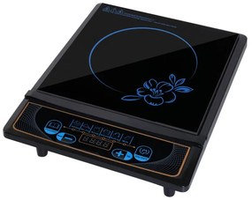 Единичен индукционен котлон Elite EIP-1253P, 1500W, Сензорно управление, LED дисплей, Защита от прегряване, Черен/гланц