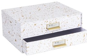 Кутия за чекмеджета с 2 чекмеджета в златисто и бяло Birger - Bigso Box of Sweden