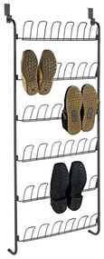 Черна метална стойка за обувки - Wenko