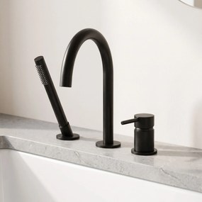 Смесител за Вана с 3 Отвора Rea Lungo Black