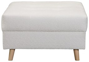 Табуретка от бял плат букле Ariella – Ropez