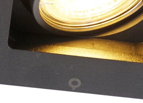 Комплект от 10 броя интелигентни вградени прожектори черни с Wifi GU10 - Qure