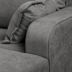 Тъмносив ъглов диван (десен ъгъл) Beata - Ropez