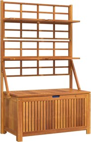 318760 vidaXL Сандък за съхранение с пергола, 99x50x160 см, акация масив
