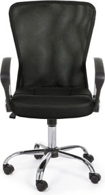 Черен тапициран офис стол Brisbane – Yes Everyday