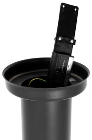 Модерен външен стълб тъмно сив с опал 110 см IP44 - Rox