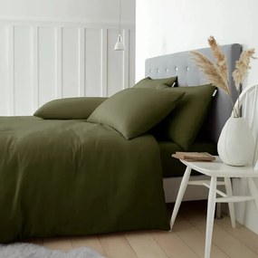 Двойно удължено фланелено спално бельо в цвят каки 230x220 cm Brushed – Catherine Lansfield