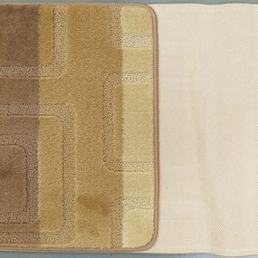 Противохлъзгащи се килимчета за баня в бежов цвят 50 cm x 80 cm + 40 cm x 50 cm