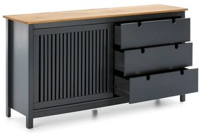 Сив дървен скрин с чекмеджета Bruna - Marckeric