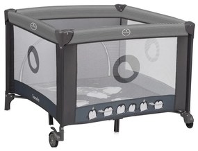 Lionelo - Бебешки манеж BONNIE, сив в скандинавски стил