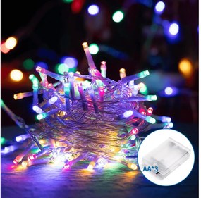 Aigostar - LED гирлянд 100xLED/3xAA 10,3m многоцветен