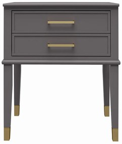 Тъмносиво нощно шкафче Westerleigh – CosmoLiving by Cosmopolitan