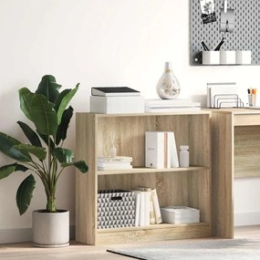 800894 vidaXL Шкаф за книги Сонома Дъб 80x24x75 cm Инженерна дървесина