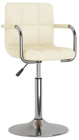 334545 vidaXL Бар табуретка, кремава, текстил