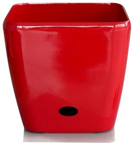 Саксия квадрат 22 х 20см - Червена