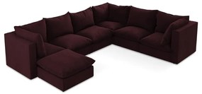 Бордо ъглов диван (десен ъгъл/U форма) Manao – Makamii