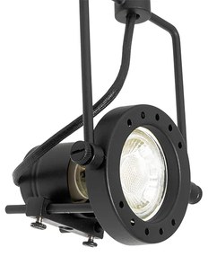 Индустриална релсова система с 3 прожектора 1-фазен черен - Suplux