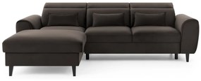 Ъглов разтегателен диван TOBLE, 267x100x196, velvetmat 22, ляв