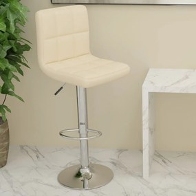 334223 vidaXL Бар табуретка, кремава, изкуствена кожа