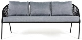 Черен градински диван с три места North - Bonami Selection