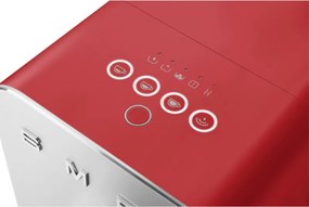 Еспресо машина SMEG Collezione BCC02RDMEU, 1350 W, 19 bar, 1.4 л, 8 функции, Вградена мелачка, Дюза за пара, Червен