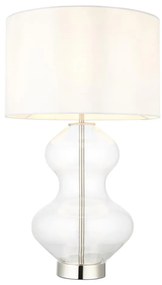 Endon 102676 - Димируема настолна лампа KELDA 1xE27/10W/230V бяла/матов хром