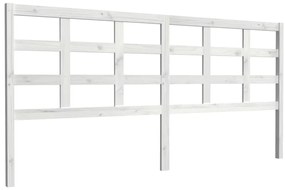817911 vidaXL Горна табла за легло, бяла, 205,5x4x100 см, бор масив