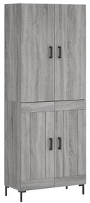 3195793 vidaXL Висок шкаф, сив сонома, 69,5x34x180 см, инженерно дърво